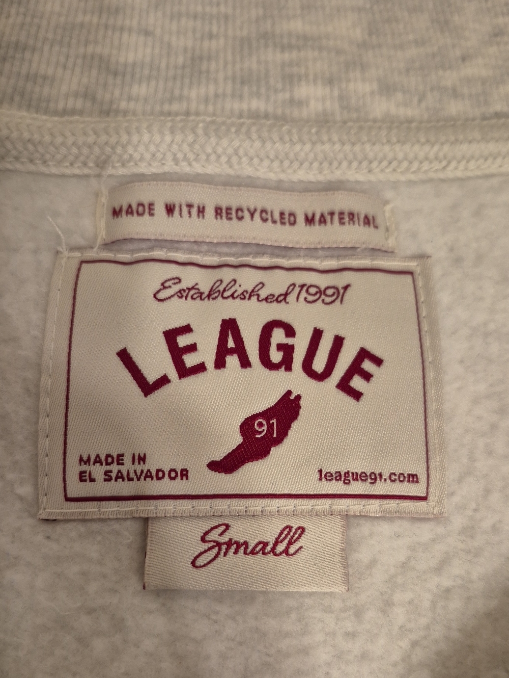 League 91 Gray Recycled Material UCSB Pullover Sweater - Picture 12 of 12